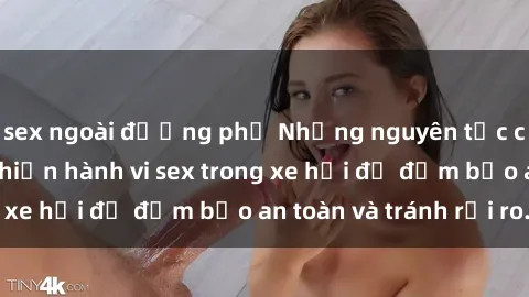 sex ngoài đường phố Những nguyên tắc cần nhớ khi thực hiện hành vi sex trong xe hơi để đảm bảo an toàn và tránh rủi ro.